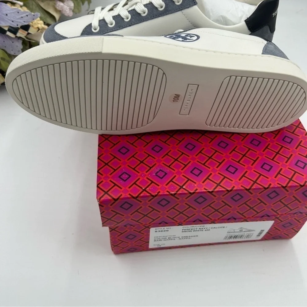 Women’s Tory Burch, color block signature logo sneakers size 10